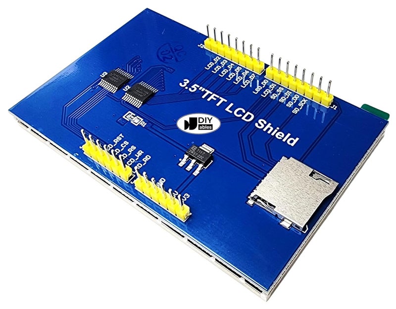 DIYables 3.5 Inch TFT LCD Display Screen Shield for Arduino, 320x480 Full Color RGB, ILI9486 Driver, 8-Bit Parallel Interface, Compatible with Arduino Uno R3/R4, Mega, Due, Giga R1, Non-Touch - Image 4